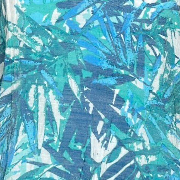 Ava & Grace Shirt Womens Small Blue White Floral Botanical Tunic Boho Peasant - Picture 6 of 9